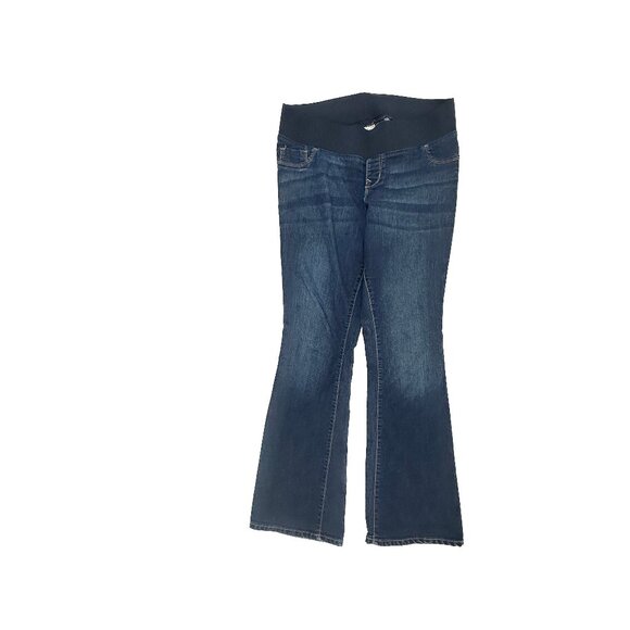 Old Navy Maternity Pull On Rockstar Bootcut Women size 12 Dark Blue Denim jeans - Picture 1 of 5